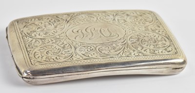 Lot 1127 - A George V hallmarked silver cigarette case,...