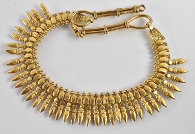 Lot 1276 - An Indian 925 silver gilt organ pipe type...