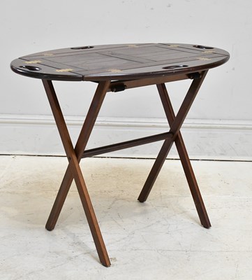 Lot 155 - A reproduction mahogany butler's tray on...