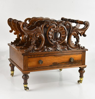 Lot 202 - A Regency rosewood Canterbury with single...