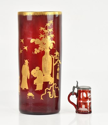 Lot 1974 - A late 19th century Bohemian glass vase, with...