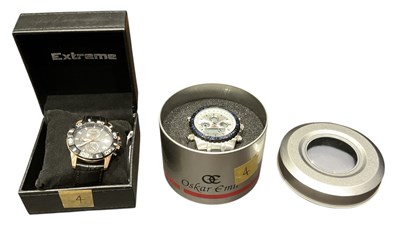 Lot 1419 - Two boxed modern gentleman's chronograph...