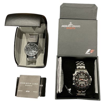 Lot 1420 - CHRISTIN LARS; a unisex stainless steel...