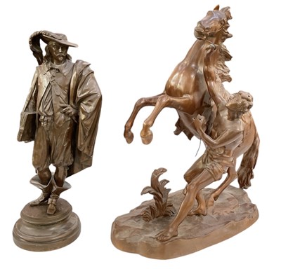 Lot 649 - An early 20th century bronzed spelter Marly...