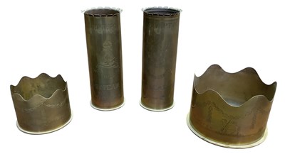 Lot 378 - Four pieces of assorted WWI trench art...