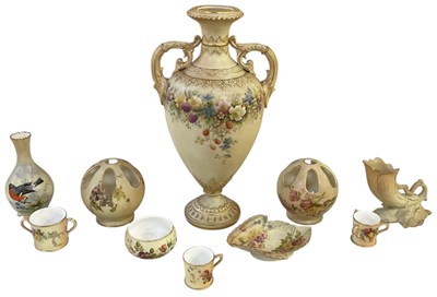 Lot 540 - ROYAL WORCESTER; a collection of ten pieces of...