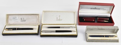Lot 302 - PARKER; a boxed Slimfold fountain pen, with...
