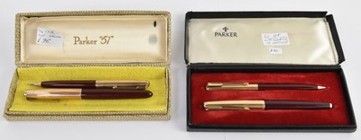 Lot 304 - PARKER; a boxed fountain pen, with 1/10 12ct...