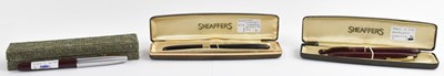 Lot 341 - SHEAFFER; a cased fountain pen, with 14ct...