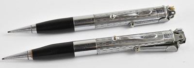 Lot 349 - RONSON; a pair of early 20th century chrome...