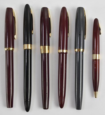 Lot 270 - SHEAFFER; a collection of six vintage pens,...