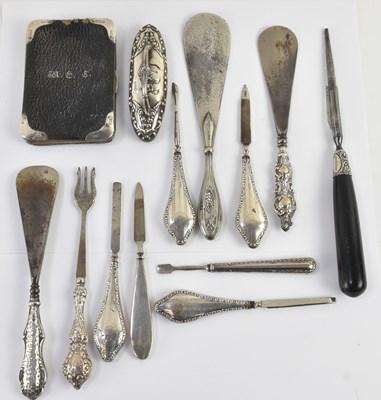 Lot 1150 - A late Victorian hallmarked silver mounted...