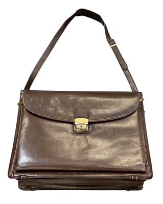 Lot 465 - FRANCHETTI BOND; an Italian brown leather...