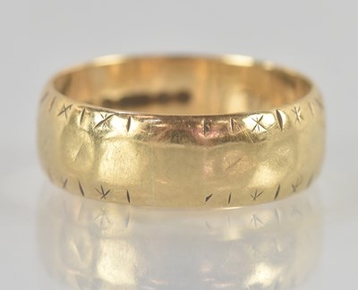 Lot 1234 - A 9ct yellow gold wedding band, size N, approx...
