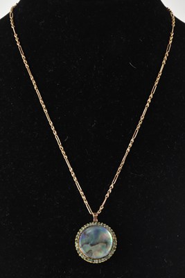 Lot 1266 - An early 20th century yellow metal abalone...