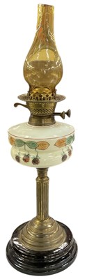 Lot 70 - A Victorian brass and hand painted opaque...