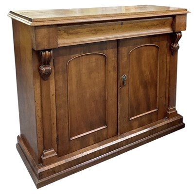 Lot 40 - A Victorian mahogany chiffonier, with cushion...