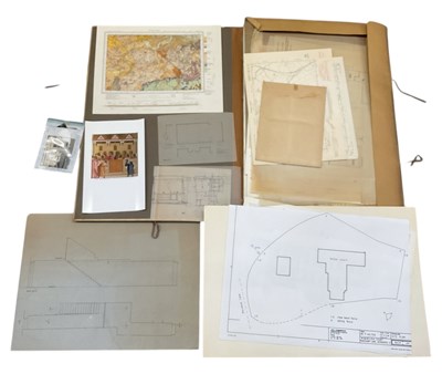 Lot 255 - A 1950s folio of architectural drawings and...