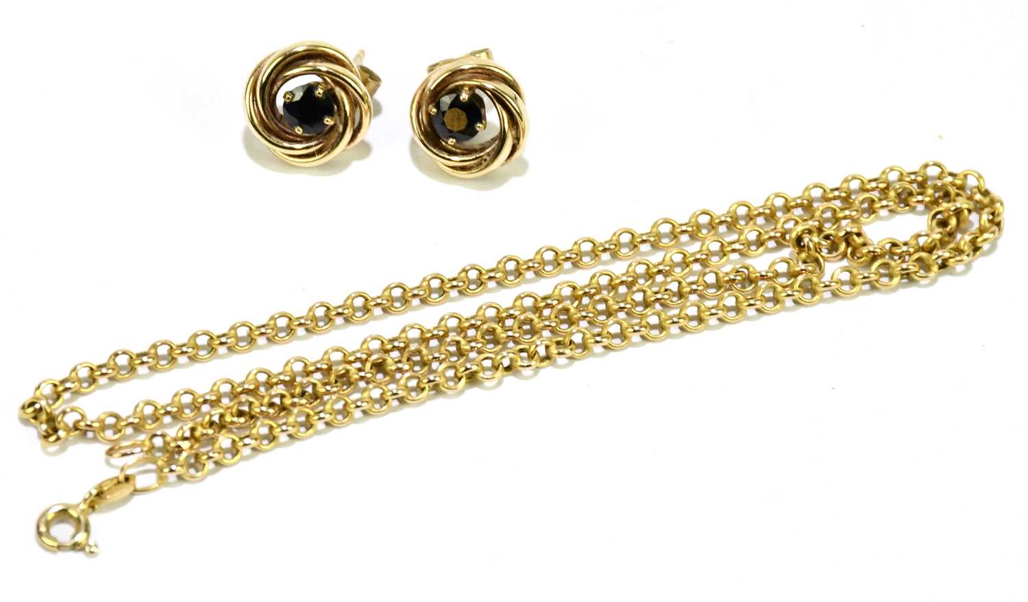 Lot 1366 - A 9ct yellow gold chain, approx. length 42cm,...