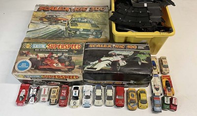 Lot 123 - SCALEXTRIC; three incomplete sets, together...