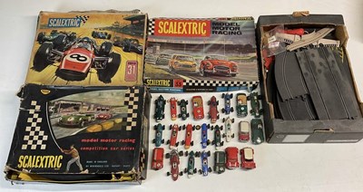 Lot 126 - SCALEXTRIC; three incomplete early sets,...