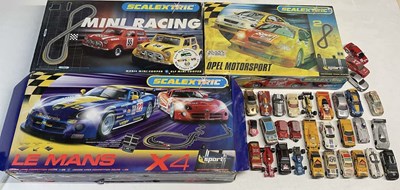Lot 129 - SCALEXTRIC; three incomplete sets and a...