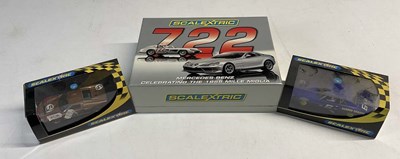 Lot 134 - SCALEXTRIC; three boxed sets, a Ford GT mk2, a...