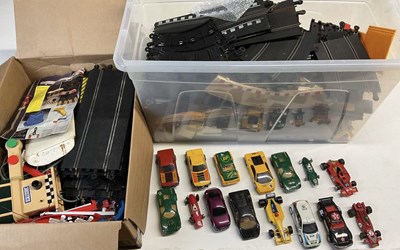 Lot 138 - SCALEXTRIC; a quantity of track, accessories...