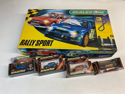 Lot 140 - SCALEXTRIC; a Subaru Rally Sport set together...