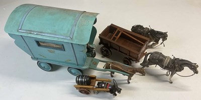 Lot 143 - A scratch built Romany caravan, 40 x 80cm,...
