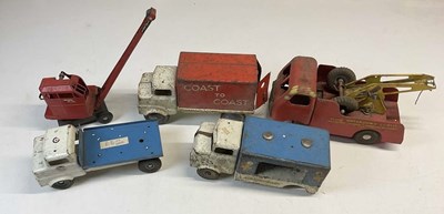 Lot 246 - TRI-ANG; five large tin toys, to include a...