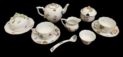 Lot 512 - HEREND; a Hungarian hand painted part setting...