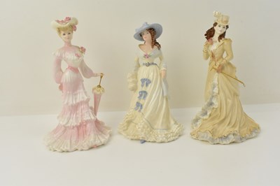 Lot 110 - COALPORT; three porcelain figurines comprising...