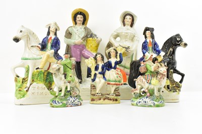 Lot 117 - Seven items of 19th century Staffordshire...