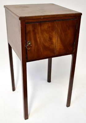 Lot 32 - A late 19th century mahogany single-door pot...