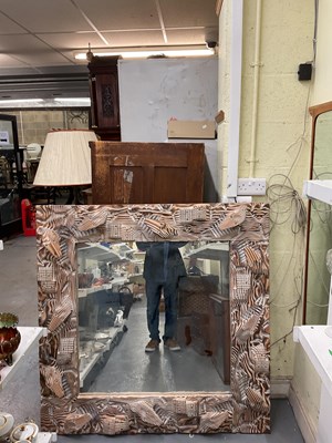 Lot 99 - A modern snake effect wall mirror, 120 cms x...