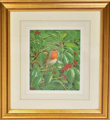 Lot 408 - DENNIS GREEN (1942-2024); gouache, 'Holly...