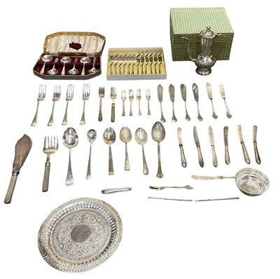 Lot 1123 - A quantity of assorted silver plated items,...