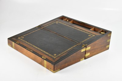 Lot 1050 - A Victorian mahogany brass bound writing slope,...