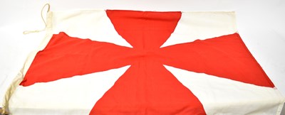 Lot 512 - HARRISON LINE; a house flag with a red cross...