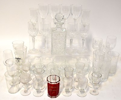 Lot 238 - A collection of cut glass and crystal drinking...