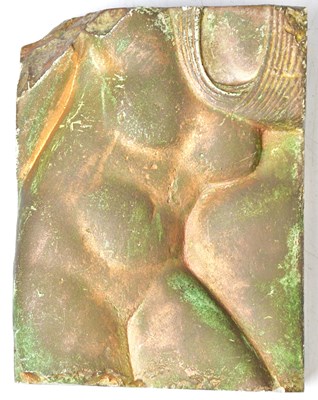 Lot 234 - ERIC GILL; a gilded plaster female torso,...