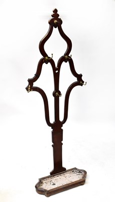 Lot 71 - An early 20th century mahogany hall stand, 218...