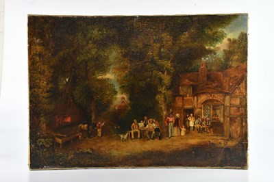 Lot 460 - UNATTRIBUTED; a 19th century oil on canvas,...