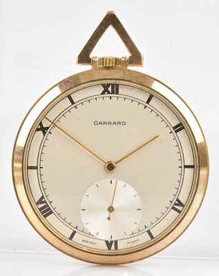 Lot 403 - GARRARD; a 9ct gold crown wind open faced...