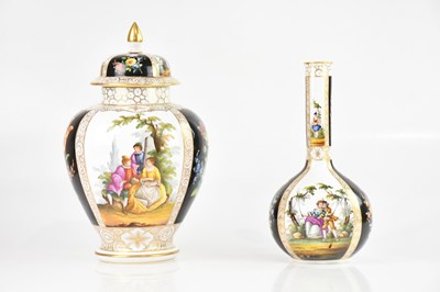 Lot 1929 - A Continental porcelain temple jar and cover,...