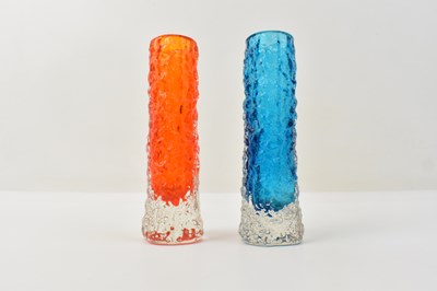 Lot 250 - WHITEFRIARS; two small thin art glass vases,...