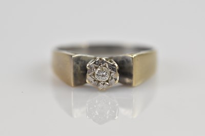 Lot 2537 - An 18ct yellow gold illusion set diamond...