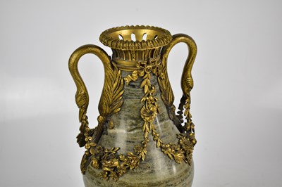 Lot 324 - A 19th century gilt metal mounted marble vase