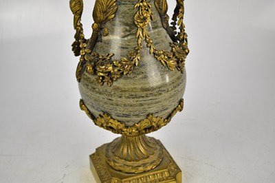 Lot 324 - A 19th century gilt metal mounted marble vase